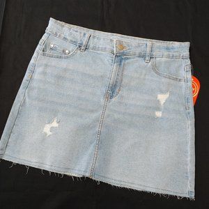 GIRLS DISTRESSED DENIM SKIRT